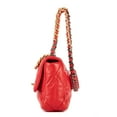 thumbnail image 3 of Pre-Owned Chanel Red Classic 19 Flap Handbag Lambskin Quilted Leather, 3 of 10