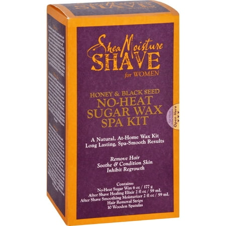 Sheamoisture Sugar Wax Spa Kit - No-Heat - Honey and Black Seed - Women - 6 oz - 1 Kit