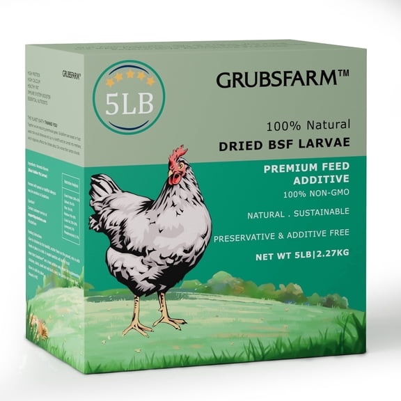 HARTOMPET Premium BSF Larvae for Chickens 5LB– Superior to Mealworms, 85x Calcium, High Protein, Non-GMO Chicken Treats