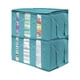 thumbnail image 2 of Bolsa grande de almacenamiento para ropa y ropa de cama - Organizador plegable de armario con ventana transparente, 61x33x31cm, gris o azul, 1-pack, 2 of 4