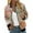 Khaki, variant on Women's Short Sleeve T-Shirt Clearance Women's Blended Jacket Women Autumn Fashion Leisure Square Thin Pocket Jacket Blouse Coat Baseball Top
