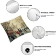 thumbnail image 6 of BANET Throw Pillow Cushion Cover Pack of 2, Couple in Love Walking in The City Streets in Rainy Day Dramatic , Zippered Double-Side Digital Print Decor, 12x12in, 6 of 7