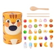 thumbnail image 4 of Juego de alimentación de animales, juego de combinación, entrenamiento con palillos, juguete de madera para clasificar alimentos con cuchara para escu, 4 of 9