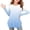 Light Blue, variant on Swuxness Girls Long Sleeve T-Shirts Gradient Color Crewneck Side Slit Hem Casual Fall Tops