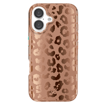 VELVET CAVIAR for iPhone 16 Case - Compatible with MagSafe - Cute Protective Phone Cases for Women - Bronze Chrome Leopard
