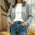 thumbnail image 3 of ITSAME Womens Long Sleeve Cardigan Jacket Lightweight with Pockets Fall Winter Casual Comfy Outerwear Gray Size S, 3 of 5