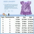 thumbnail image 4 of Sxiwei Kids Girls Sequins Ruffles Sleeves Tee Shirt Peplum Crop Tops Dancewear Mermaid Birthday Dress Lake Green 8, 4 of 5