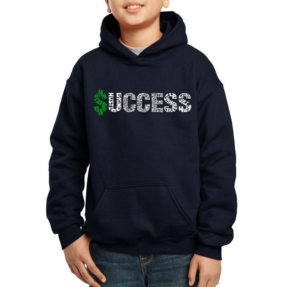 Boy's Word Art Hooded Sweatshirt - Success