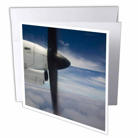 Aviation Card - 3dRose Vanuatu, Tanna, Turbo-prop airliner, aviation - OC07 WBI0394 - Walter Bibikow, Greeting Cards, 6 x 6 inches, set of 12