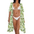 thumbnail image 3 of HELLHERO Polyester Bathing Suit Cover Up for Beach Casual Free Size Casual Lightweight Swimsuit Cover Up Pickle Jar, 3 of 6