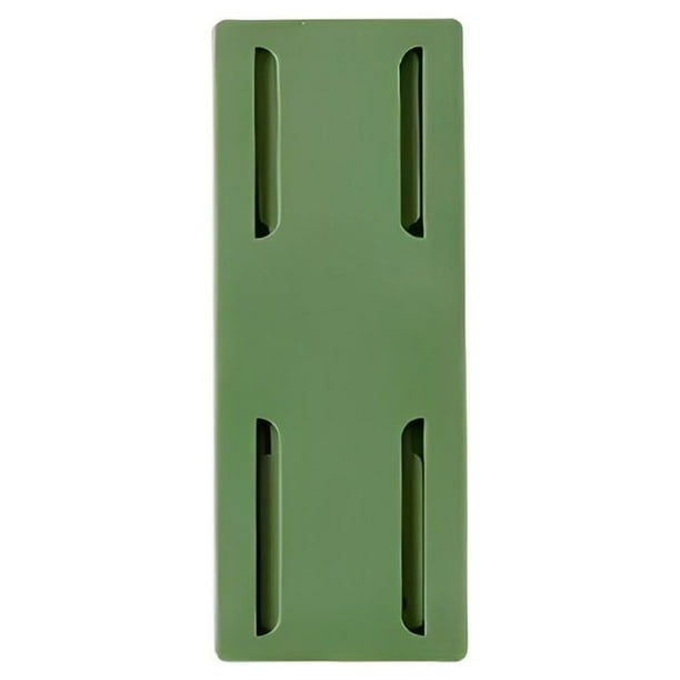Kearding Soporte de toma de corriente ABS de repuesto, autoadhesivo, desmontable, sin perforaciones, para el hogar, la oficina, la sala de estar Almacenamiento y organización del hogar Verde