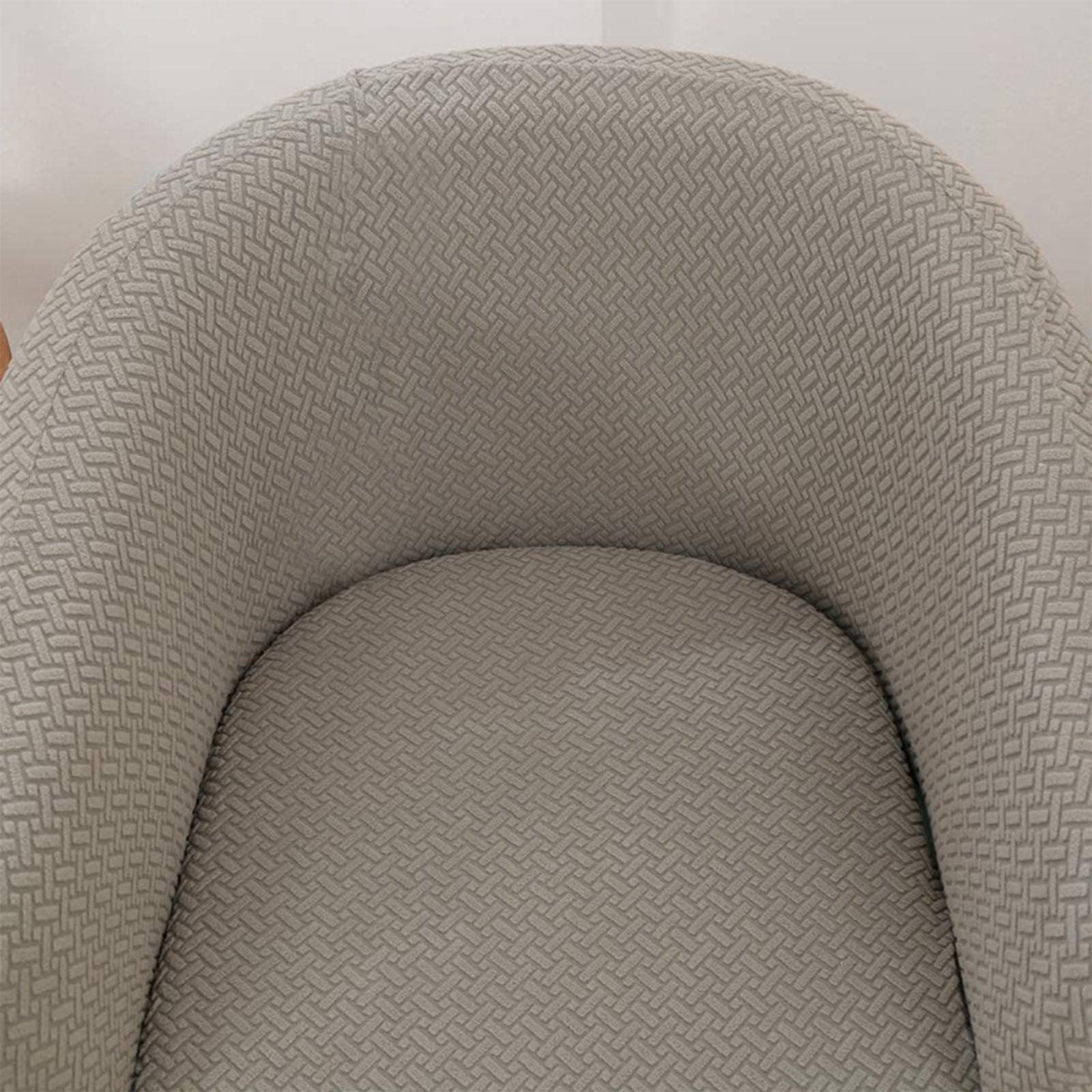Stretch Club Chair Slipcover Tub Chair Covers, 1 Piece Armchair Covers Jacquard Sofa Slipcover Armchair Covers Furniture Protector Tub Chair Slipcover For Tub Chair-Light gray