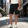 thumbnail image 2 of Men's Quick Dry Running Shorts, Athletic Pants, Joggers with Elastic Waist Drawstring, Lightweight Breathable Sportswear for Gym Workout, Summer Activewear Essentials | JASKFLY,Black L, 2 of 6