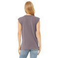 thumbnail image 3 of Bella Canvas Womens Flowy Rolled Cuffs Muscle Tee, 2XL, Storm, 3 of 3