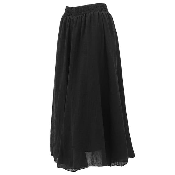 MERRYHAPY Women Plus Size Linen Wide Leg Pants Loose Fit Elastic Waistband Comfortable Casual Trousers
