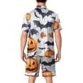 thumbnail image 4 of Pumpkin Pajamas Men Matching Halloween Pajamas Halloween Pjs Halloween Pajamas Men Cute Halloween Pajamas for Men Men 2 Piece Halloween Pajamas Outfits Pumpkin Print Short Sleeve, White, S, 4 of 4