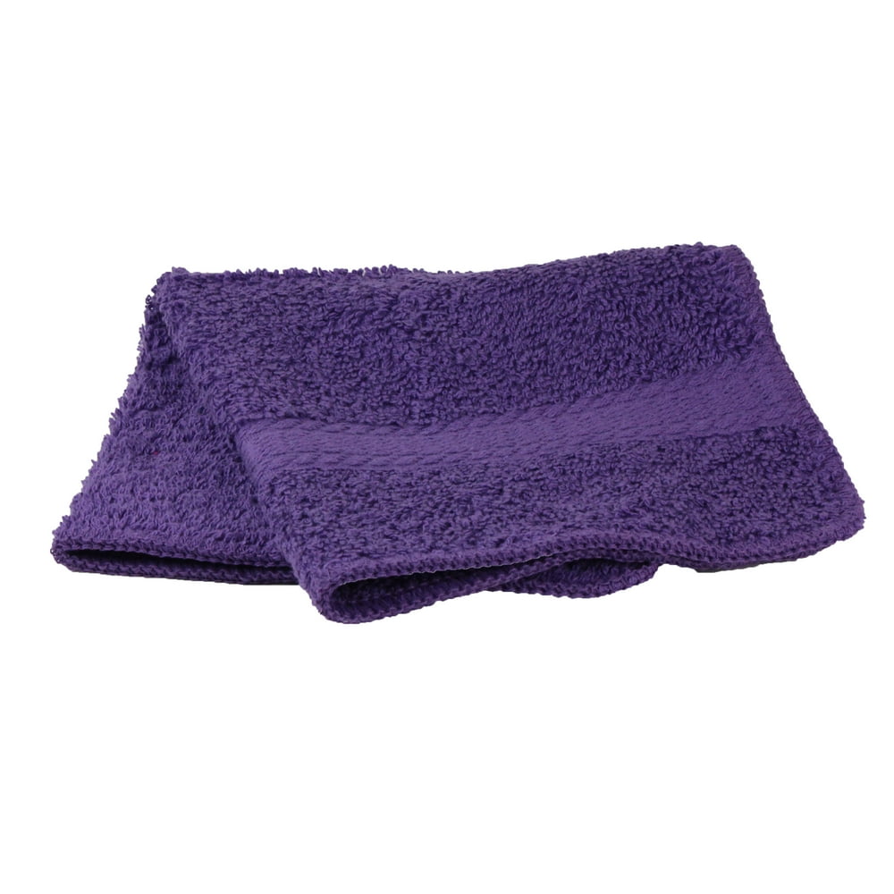 Mainstays Basic Solid Washcloth, Purple Iris