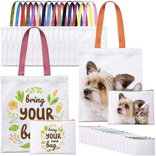 Bolsas de lona MAFYE, paquete de 30 unidades, para sublimación, color DIY