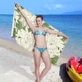 thumbnail image 7 of GZHJMY White Chrysanthemum Beach Towel Quick Dry Absorbent Bath Towels Sandproof Lightweight Towel for Gym Yoga Sports Swimming - 31x71in Bath Towels, 7 of 7