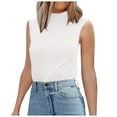 thumbnail image 2 of Kureaily Women's Turtle Neck Sweater Vest Sleeveless Knit Pullover Tank Tops Casual Trendy Slim Fitted Tops, 2 of 6