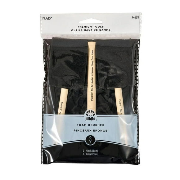 FolkArt 3 Piece Foam Brush Set - 2" & 3"