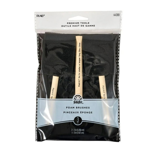 FolkArt 3 Piece Foam Brush Set - 2" & 3"