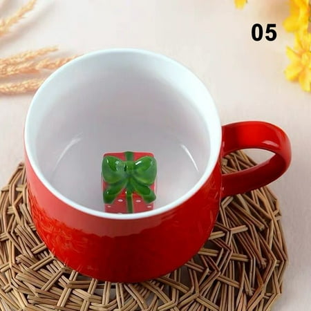 

3D Christmas Mug 3D Ceramic Cup Cute Coffee Mug for Water Tea Home Presents Gift 05