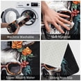 thumbnail image 3 of Sikiie Flower Horn Skull A Print Flannel Anti-slip Floor Mat 16x24in, Thickened Dustproof Entrance Door Mat Floor Mat for Kitchen, Bathroom, Laundry Room, 3 of 7