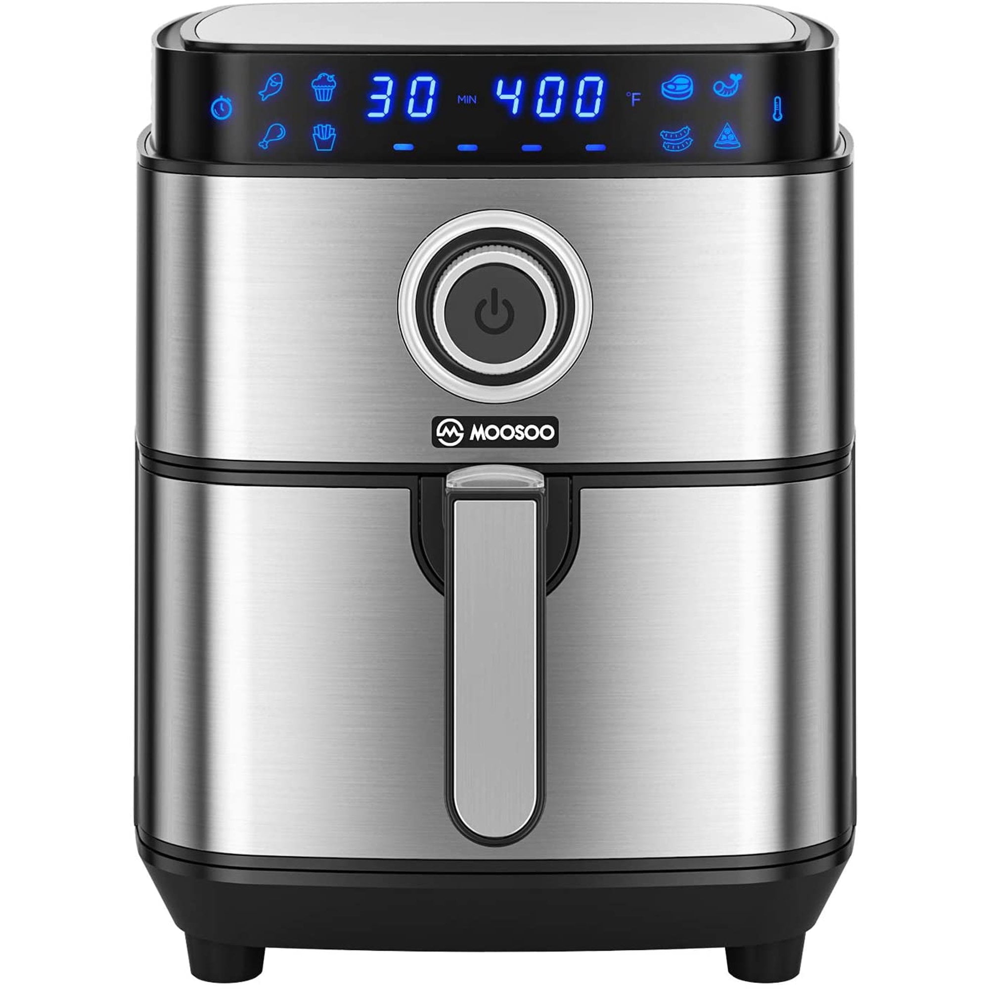 Buy MOOSOO 5.2Qt Air Fryer 8in1 Air Fryer Cooker Stainless Steel Air