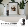 thumbnail image 4 of FUEENIRVA Emergency Lighting Kerosene Lamp Shape Candle Holder Black 1 Set, 4 of 6