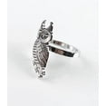 thumbnail image 4 of Fennco Styles Perched Owl Metal Napkin Rings, Set of 4 - Silver Animal Design Napkin Holders for Home Décor, Dining Table, Banquets, Family Gathering and Special Occasions, 4 of 6