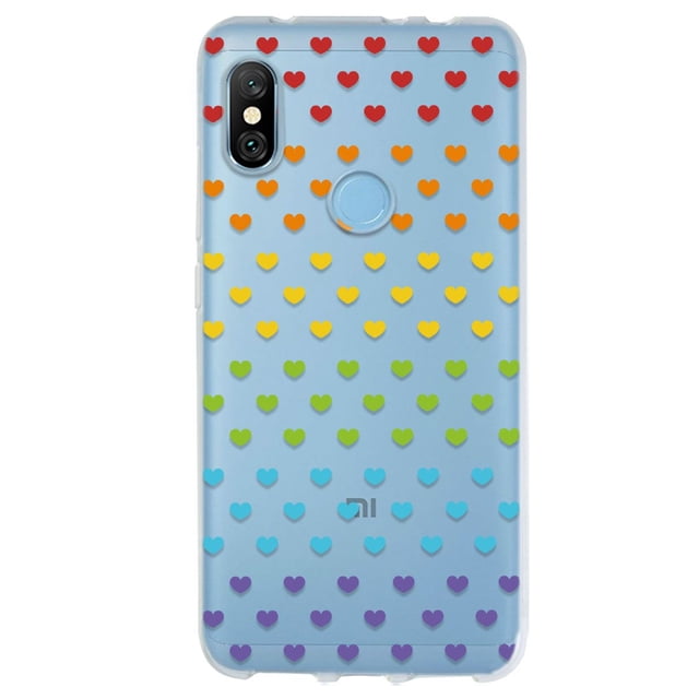 Funda Protector InstaCase para Xiaomi Redmi Note 6 Pro Corazones de Colores Antigolpes