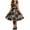 thumbnail image 2 of Piuwrlz Kids Cos Perform Dresses for Girls Halloween Party Dress Orange Size 13 Years, 2 of 9