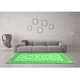 thumbnail image 3 of Ahgly Company Indoor Round Oriental Emerald Green Modern Area Rugs, 4' Round, 3 of 4