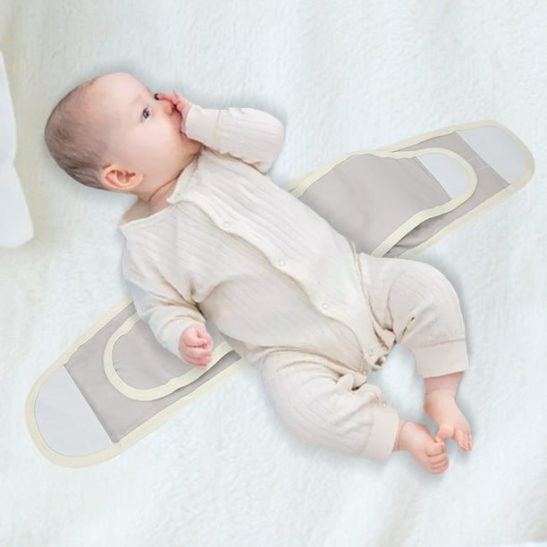 Baby Swaddling Strap Adjustable Arm Wrap Infant Sleep Swaddle Strap for NewbornGray