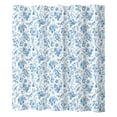 thumbnail image 2 of Watercolor Botanical Geometric Fabric Shower Curtain for Modern Bathroom, 2 of 6
