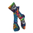 thumbnail image 4 of KLL Vibrant Rainbow Parrot Fantasy Print Cool Socks Men's Women's Crew Socks Funny Crazy Novelty Stockings, 4 of 8