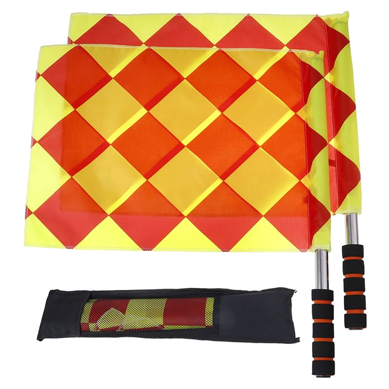 Soccer Referee Flags Professional Fair Play Football Linesman Flags With Bag
