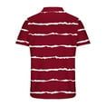 thumbnail image 3 of QATAINLAV Men's Fashion Stripe Polos Shirts 2025 Summer Casual Button Up Lapel Beach Tops Outdoor Workout Short Sleeve Golf T-Shirt Red XXXL My Orders Placed By Me, 3 of 5