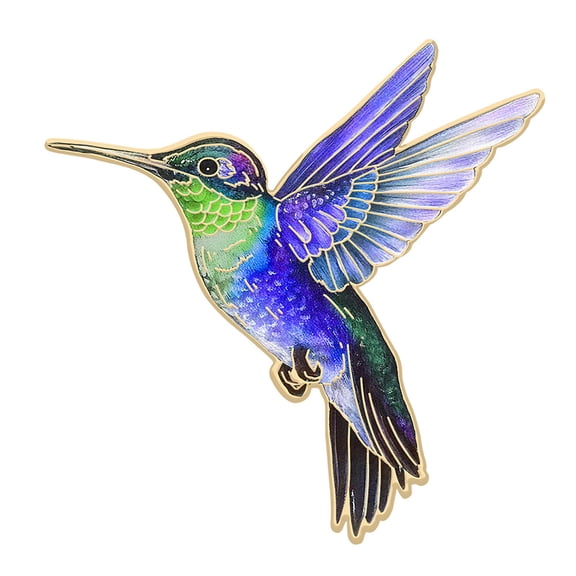 Hummingbird Brooch Pin Metal Enameled Ornament For Purses Hats Backpack Elegant Corsage Pin Daily Party Accessories