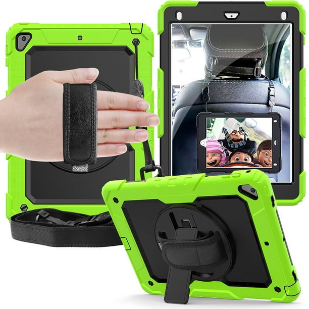 iPad 7 & 8 10.2 inch Case, GMYLE Armor Bumper 360 Degree Rotating Case
