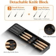 thumbnail image 5 of Lifewit Silverware Organizer for Kitchen Drawers, Expandable Utensil Tray with Removable Knife Block, Adjustable Cutlery and Flatware Holder, Plastic Spoon Forks Holder Storage Divider, Large, Black, 5 of 9