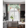 thumbnail image 3 of Eucalyptus Trucks Swag Valances for Windows, Small Curtains Drapes, Spring Farmhouse Floral Sage Green Plaid Kitchen Window Curtains Over Sink Window Treatment Valance for Bedroom/Bathroom 56"x36", 3 of 5