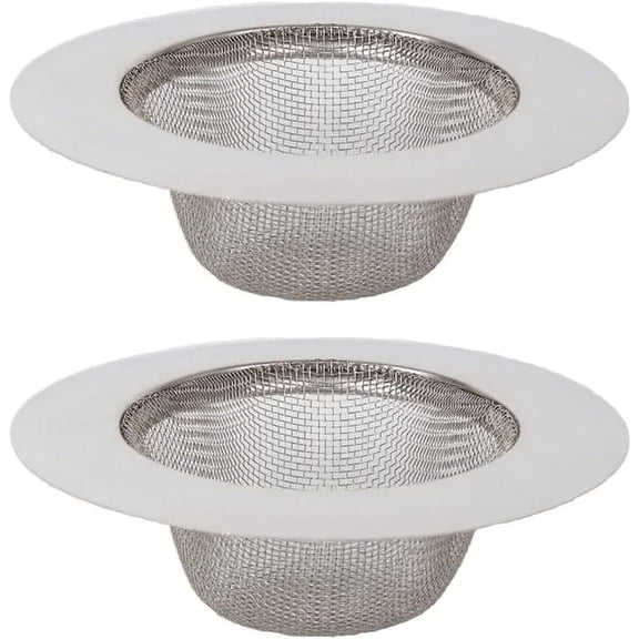 Mesh Sink Strainer with Stainless Steel Construction, Universal Fit for Easy Installation, Rust Resistant Clog-Free Drain Guard for Your Kitchen, Bathroom & Laundry Areas