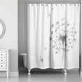 thumbnail image 2 of Creative Products Watercolor Dandelion 5 71x74 Shower Curtain, 2 of 2