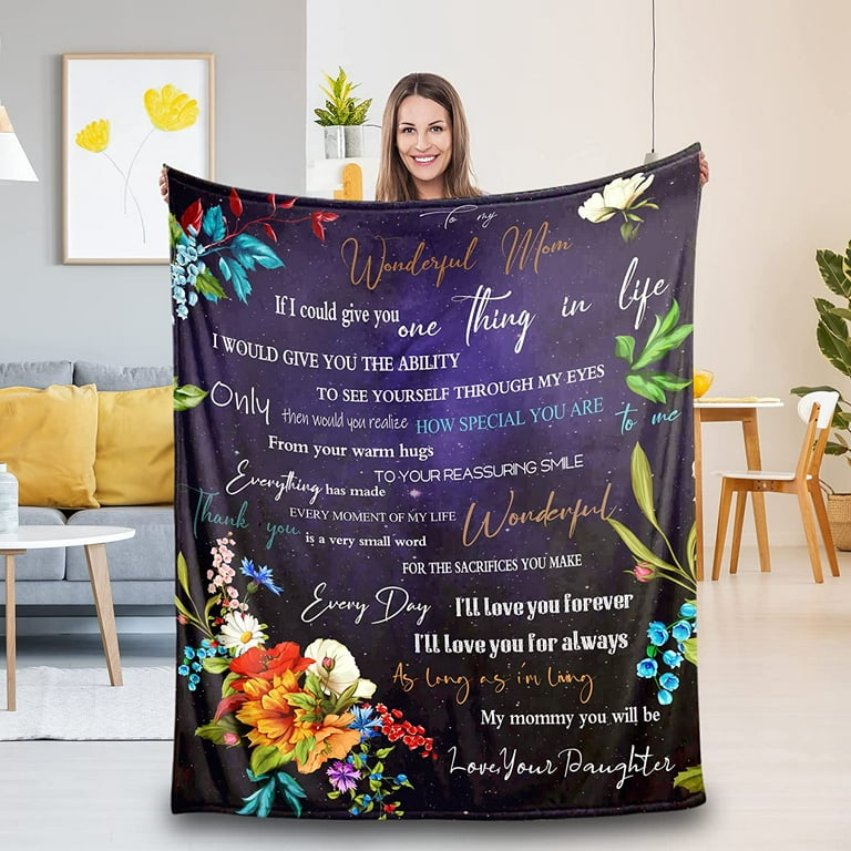My Mom Blanket from Daughter - Meaningful Gifts for Mom 60″x50″