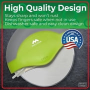 Mindful Design Pizza Cutter Wheel - Dishwasher Safe with Blade Cover - Green