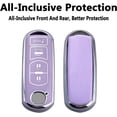 thumbnail image 3 of Key Fob Cover Compatible with Mazda 3 6 8 Miata MX-5 CX-5 CX-9 CX-3 CX-7 RX-8 Atenza Keychain Case Holder Protector,Purple-single Set, 3 of 6