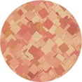 thumbnail image 1 of Ahgly Company Indoor Round Patterned Bright Orange Area Rugs, 6' Round, 1 of 6