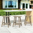 thumbnail image 2 of Costaelm 24" Poly Outdoor Patio Counter Stool (Set of 3), Weathered Wood, 2 of 6